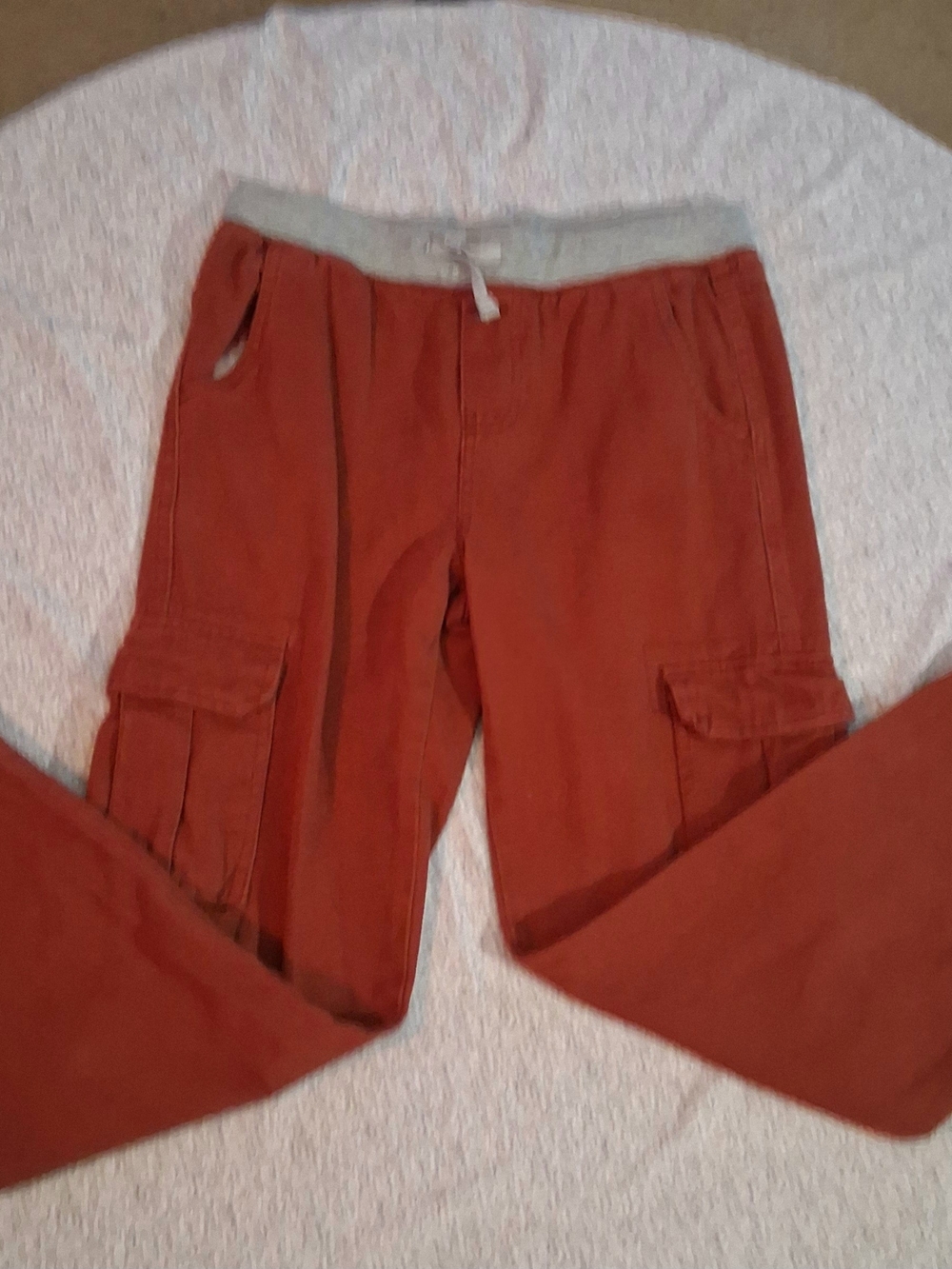 Boys Cargo Pants in Rust Red Med(10/12)